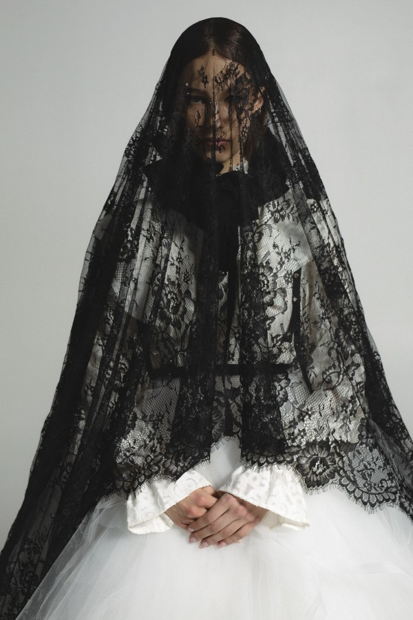 WHITE LONG DRESS WITH TULLE WHITE LONG DRESS WITH TULLE