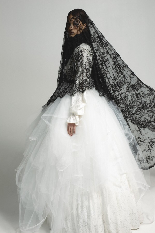 WHITE LONG DRESS WITH TULLE WHITE LONG DRESS WITH TULLE