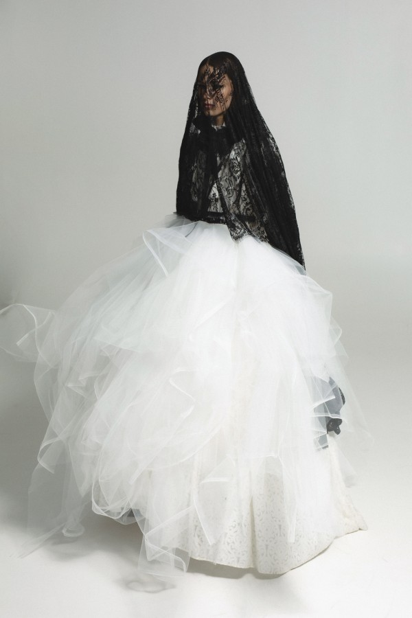 WHITE LONG DRESS WITH TULLE WHITE LONG DRESS WITH TULLE