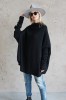 BLACK COZY WOOL BLOUSE 