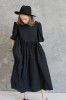 black linen dress