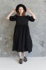 black linen dress