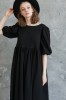 black linen dress