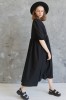 black linen dress