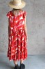 RED VISCOSE DRESS 