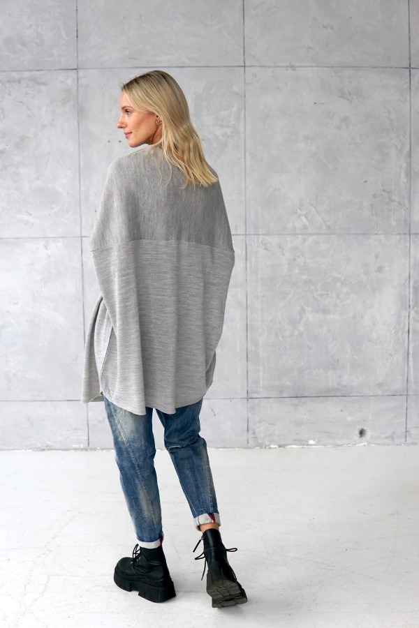 gray cozy blouse