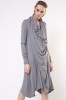 Gray draped dress