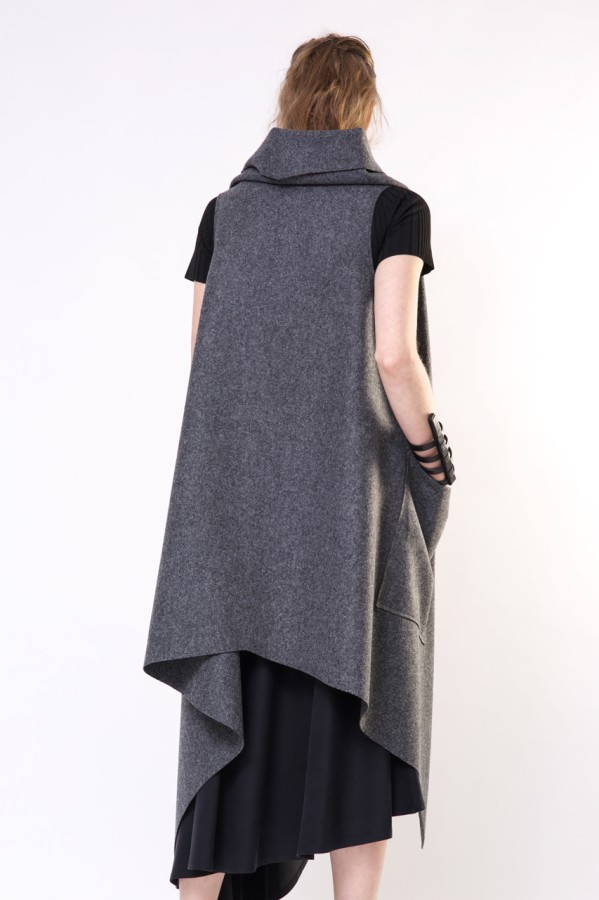 Gray woolen waistcoat