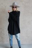 BLACK COZY WOOL BLOUSE 