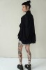 BLACK STYLISH BLOUSE WITH WIDE SLEEVES