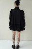 BLACK STYLISH BLOUSE WITH WIDE SLEEVES