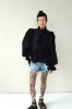 BLACK STYLISH BLOUSE WITH WIDE SLEEVES