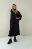 loose-fit wool dress with a ribbon