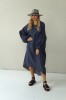 LOOSE SILHOUETTE GREY LINEN DRESS
