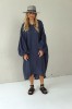 LOOSE SILHOUETTE GREY LINEN DRESS
