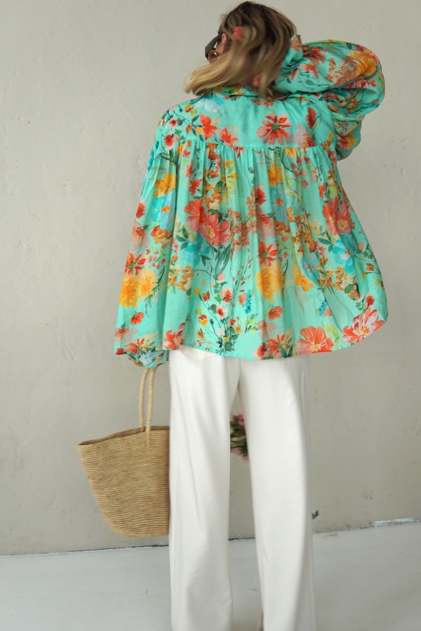 LIGHT FLORAL VISCOSE SHIRTS