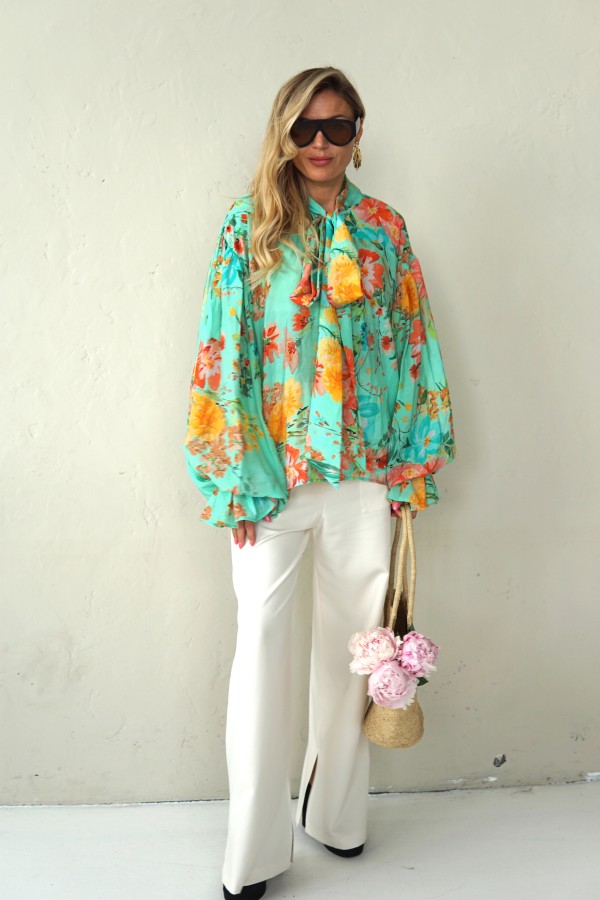 LIGHT FLORAL VISCOSE SHIRTS