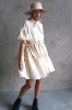 light dress with puff sleeves