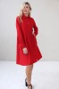 RED VISCOSE DRESS