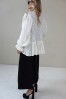 WHITE STYLISH BLOUSE WITH WIDE SLEEVES