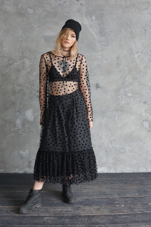 dress with dots 
